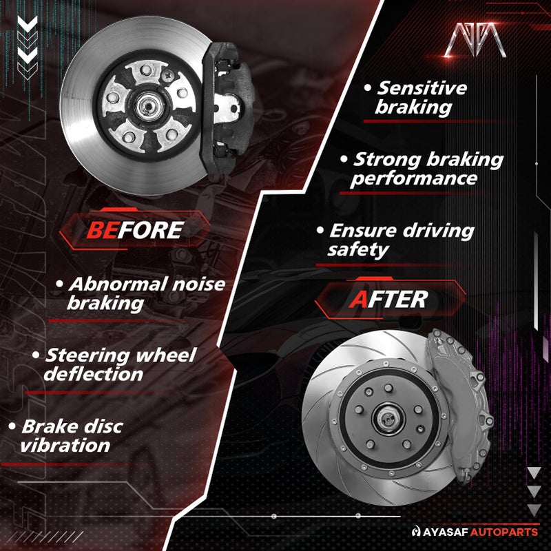 MAYASAF مايا ساف 19B3277 مكبس فرامل قرص خلفي يسار جانب السائق بدون وسائد مناسب لتويوتا سيكويا 2008-2017، لتويوتا توندر 2007-2017 - Image 5